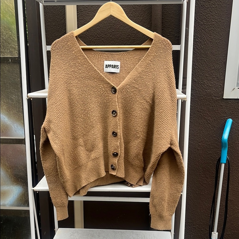 Apparis Women's Brown Cardigan Sweater